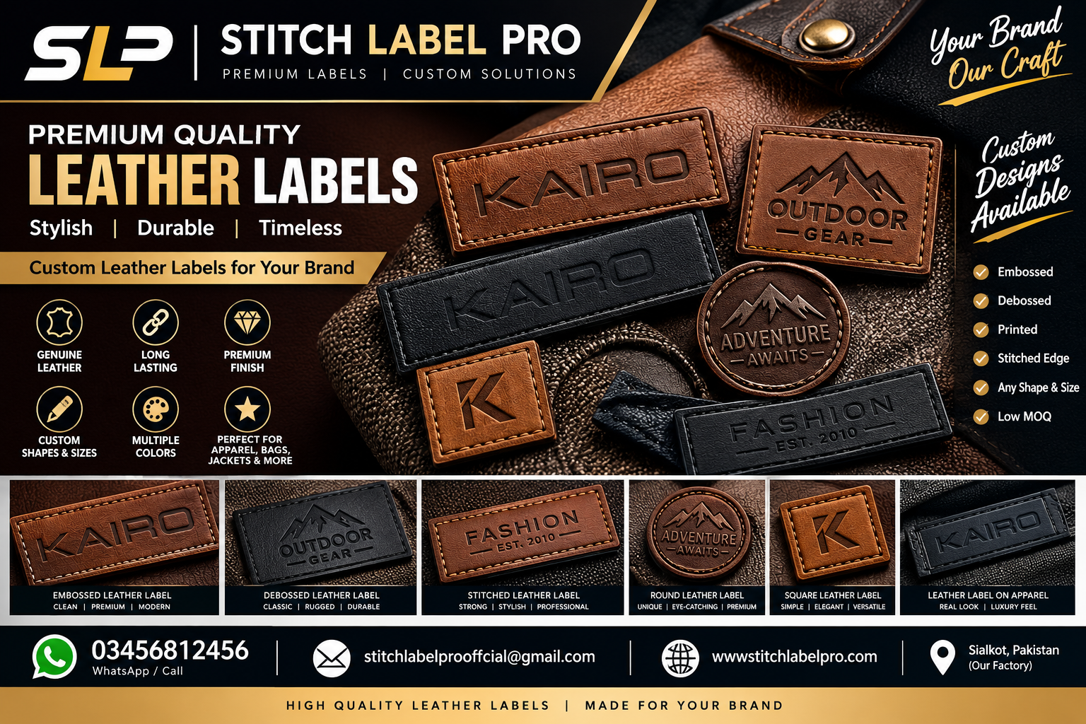 Embossed label